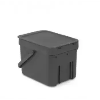 Cubo de basura Brabantia 109720 6L rectangular gris