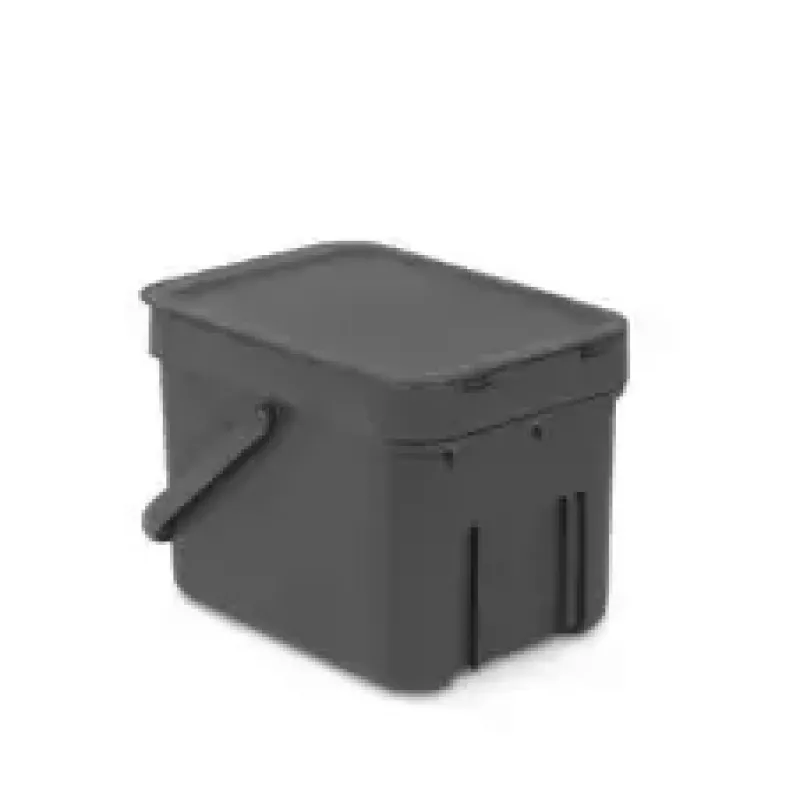 Cubo de basura Brabantia 109720 6L rectangular gris