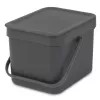 Cubo de basura Brabantia 109720 6L rectangular gris