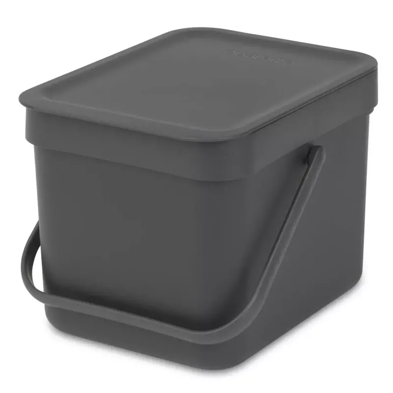 Cubo de basura Brabantia 109720 6L rectangular gris