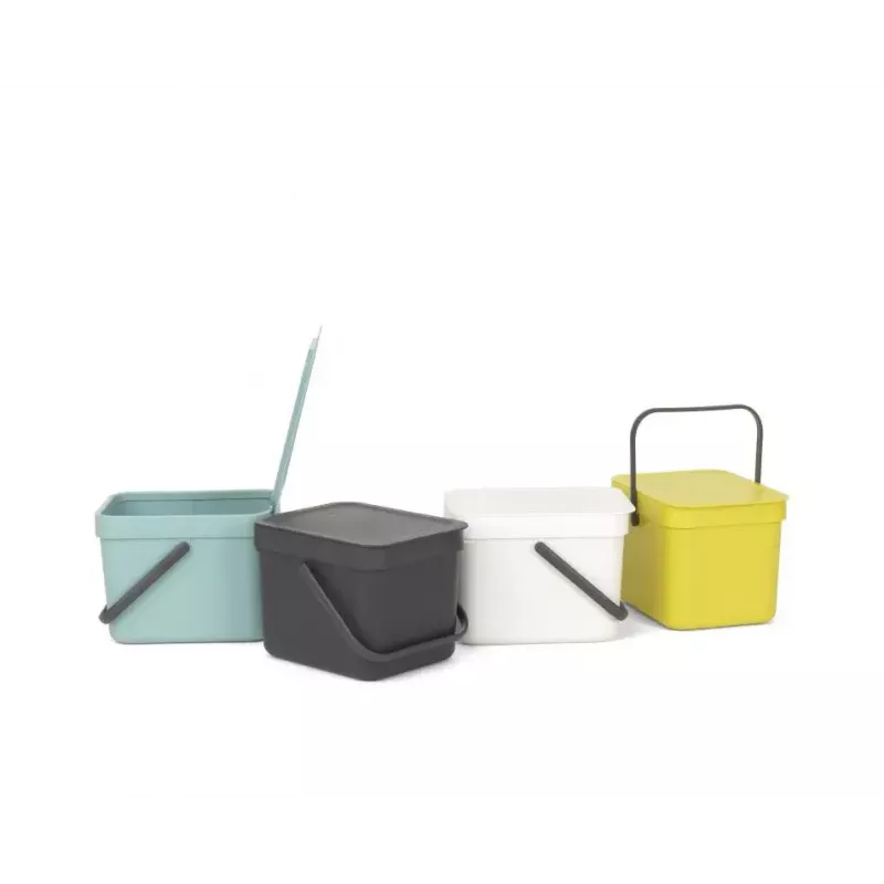 Cubo de basura Brabantia 109720 6L rectangular gris