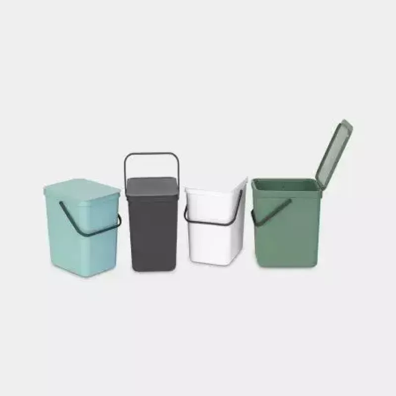 Cubo de basura Brabantia 129964 25 l rectangular de plástico verde