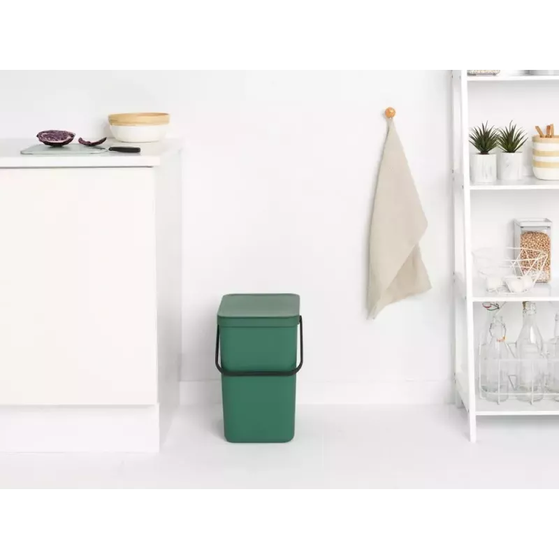 Cubo de basura Brabantia 129964 25 l rectangular de plástico verde