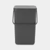 Cubo de basura Brabantia 129940 25 l rectangular de plástico gris