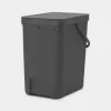 Cubo de basura Brabantia 129940 25 l rectangular de plástico gris