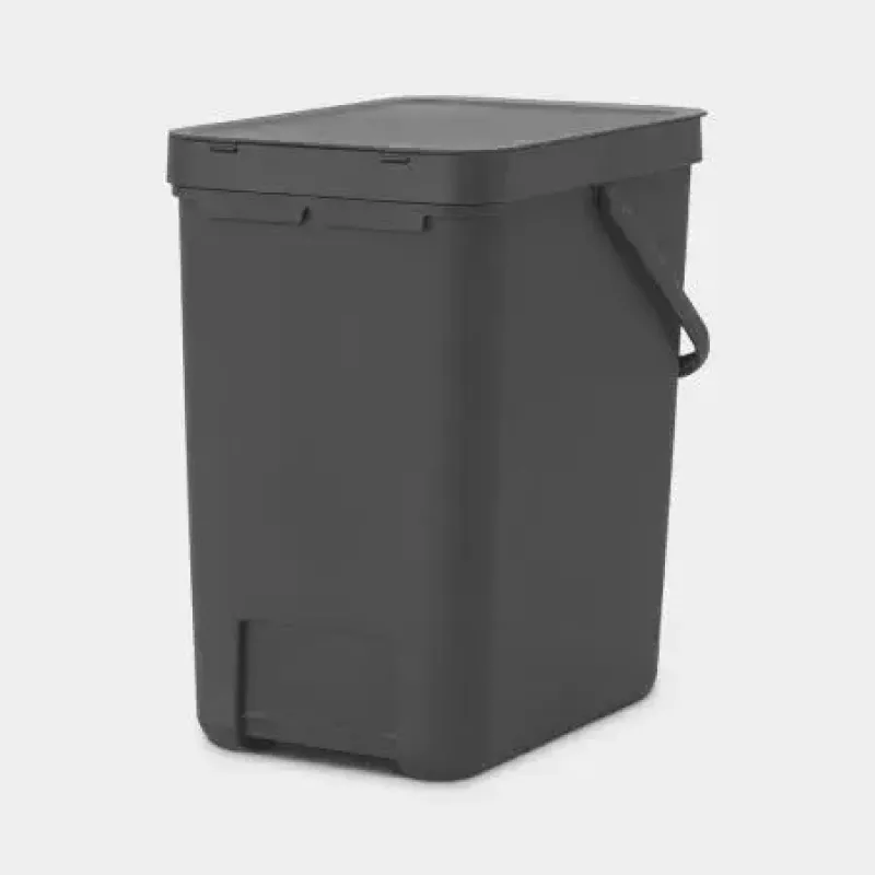 Cubo de basura Brabantia 129940 25 l rectangular de plástico gris