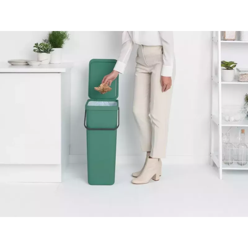 Cubo de basura Brabantia Sort & Go 40 l rectangular verde