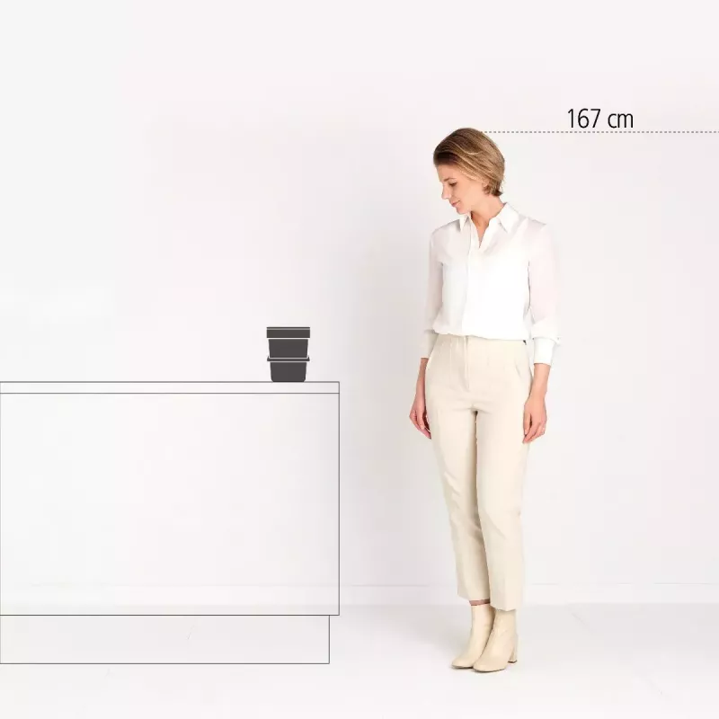 Cubo de basura Brabantia Sort & Go 3 l verde ancho 188 mm fondo 139 mm alto 181 mm