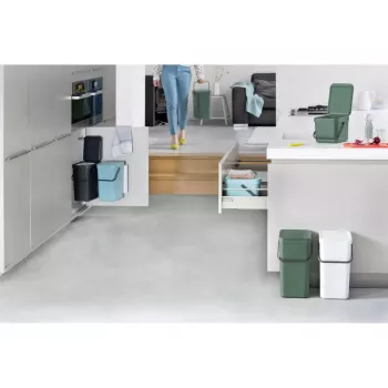 Cubo de basura Brabantia Sort & Go 6 l gris 200x245x181 mm