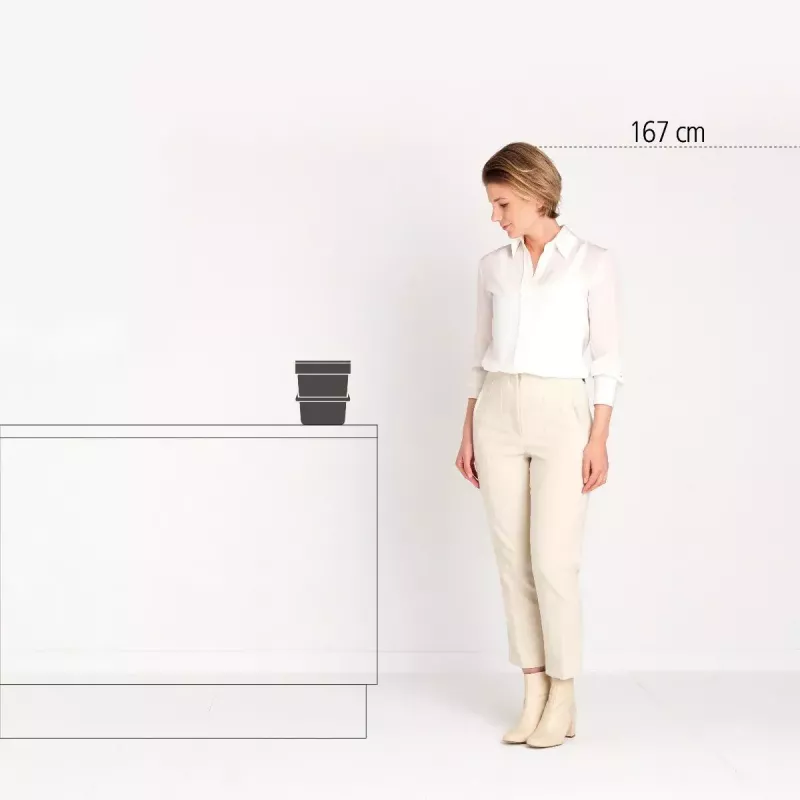 Cubo de basura Brabantia Sort & Go 6 l gris 200x245x181 mm
