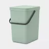Cubo de basura Brabantia Sort & Go 25 l verde 265x340x400 mm
