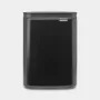 Cubo de basura Brabantia Bo 4 l rectangular, carcasa de acero, negro, 200×172×272 mm
