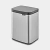 Cubo de basura Brabantia Bo 4 l rectangular acero negro 22 28 49