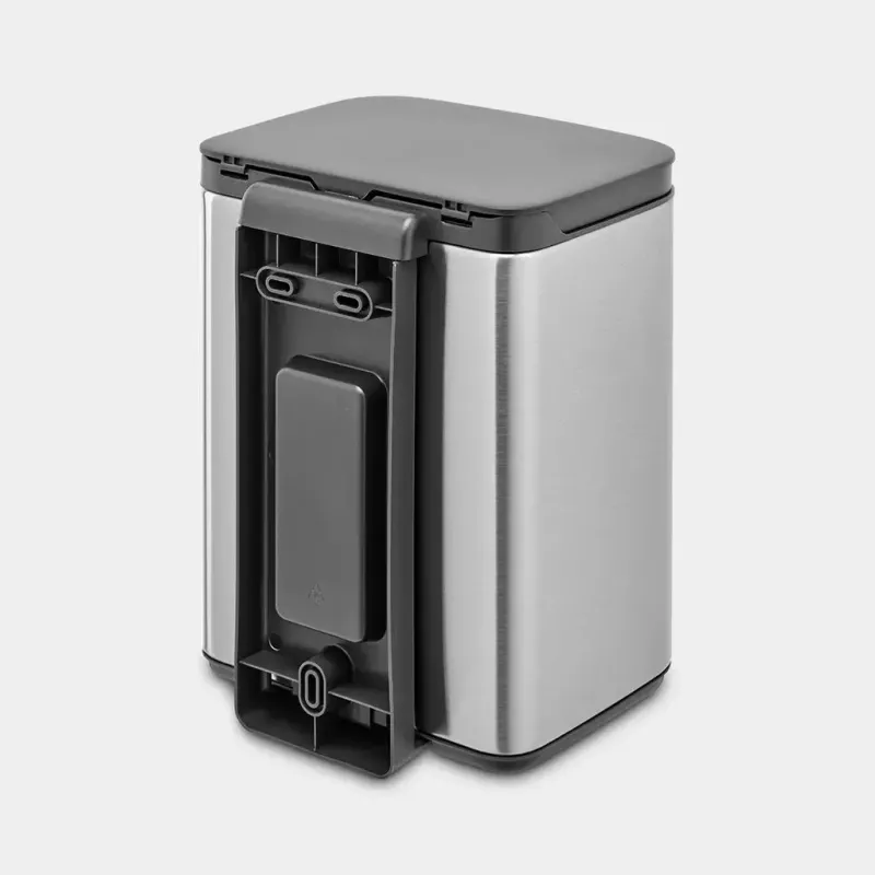 Cubo de basura Brabantia Bo 4 l rectangular acero negro 22 28 49