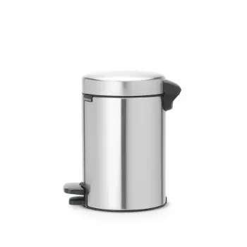 Cubo de basura con pedal Brabantia newIcon redondo acero inoxidable cepillado