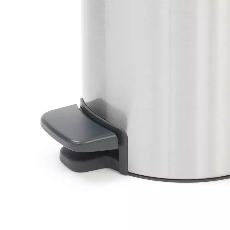 Cubo de basura con pedal Brabantia newIcon redondo acero inoxidable cepillado
