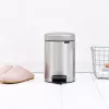 Cubo de basura con pedal Brabantia newIcon redondo acero inoxidable cepillado