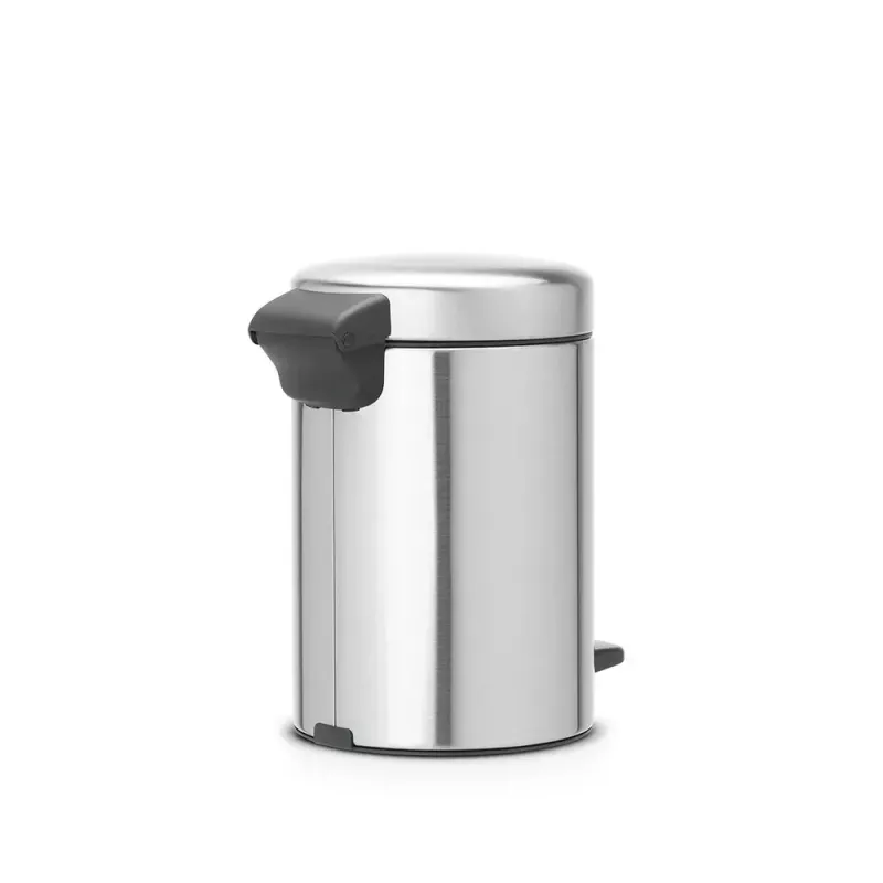 Cubo de basura con pedal Brabantia newIcon redondo acero inoxidable cepillado