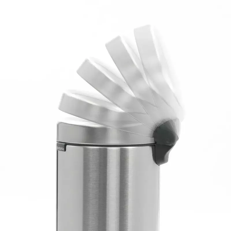 Cubo de basura con pedal Brabantia newIcon redondo acero inoxidable cepillado