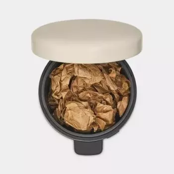 Cubo de basura Brabantia NewIcon 5 l redondo beige