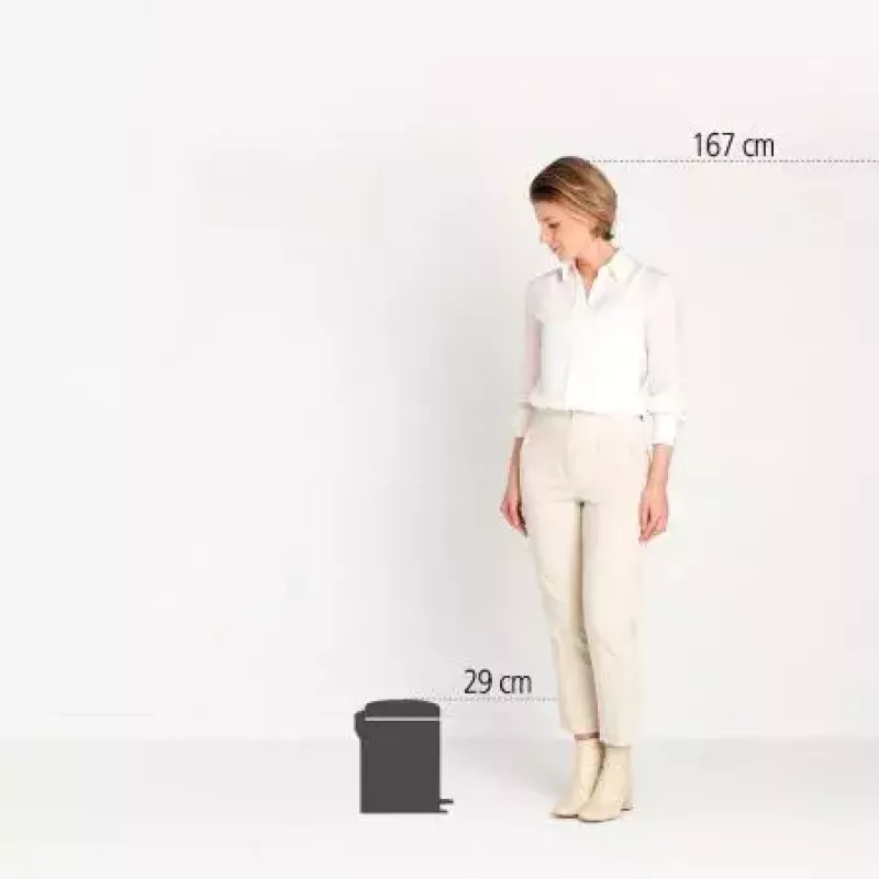 Cubo de basura Brabantia NewIcon 5 l redondo beige