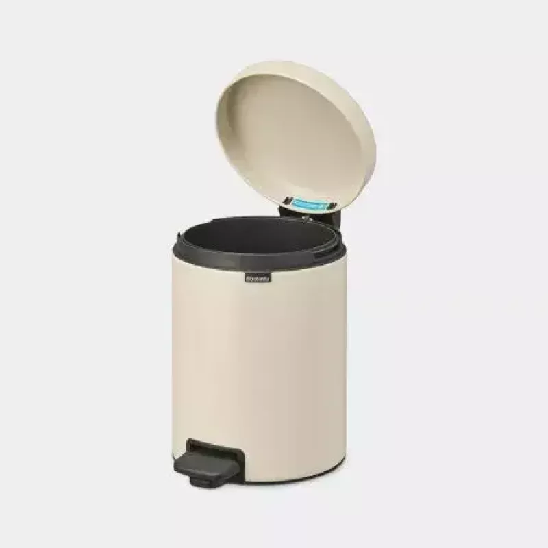 Cubo de basura Brabantia NewIcon 5 l redondo beige