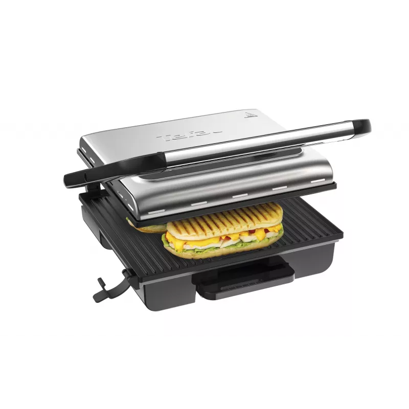 Parrilla de contacto Tefal Inicio GC242D 2000W negro acero inoxidable