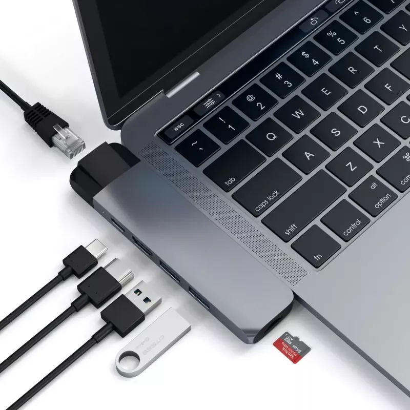 Satechi Type-C Pro Hub, HDMI 4K con Ethernet, space gray (ST-TCPHEM)