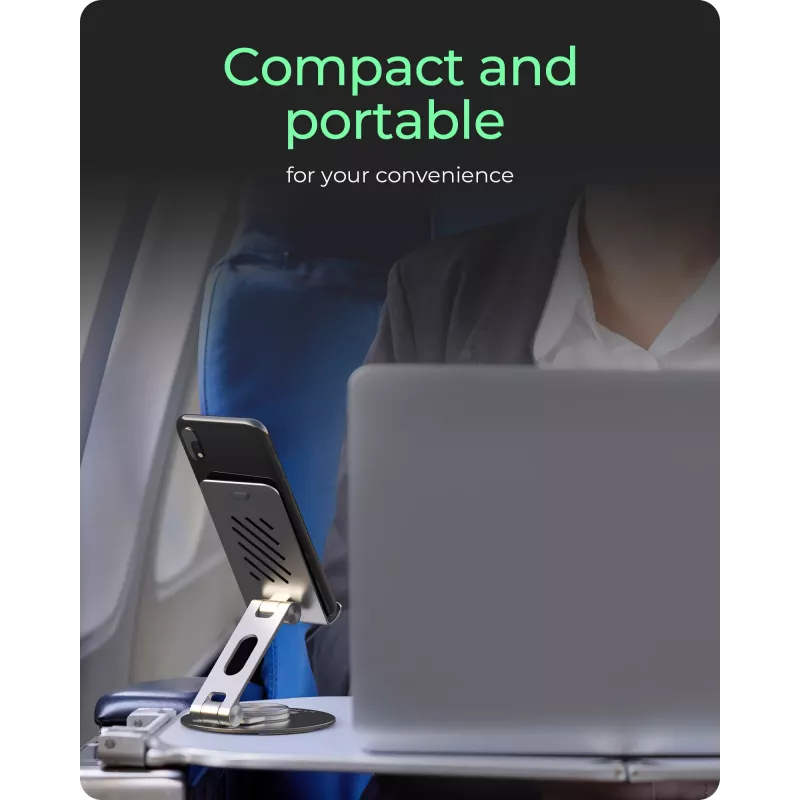 Soporte para smartphone y tablet icybox IB-TH201-R — soporte giratorio 360° para teléfonos y tablets