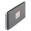 Hama 00009839 Fine Art álbum de fotos de espiral 24x17, 50 páginas negras, Stone Grey