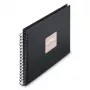 Hama 00009834 Fine Art álbum de fotos de espiral 28x24, 50 páginas negras, New Black