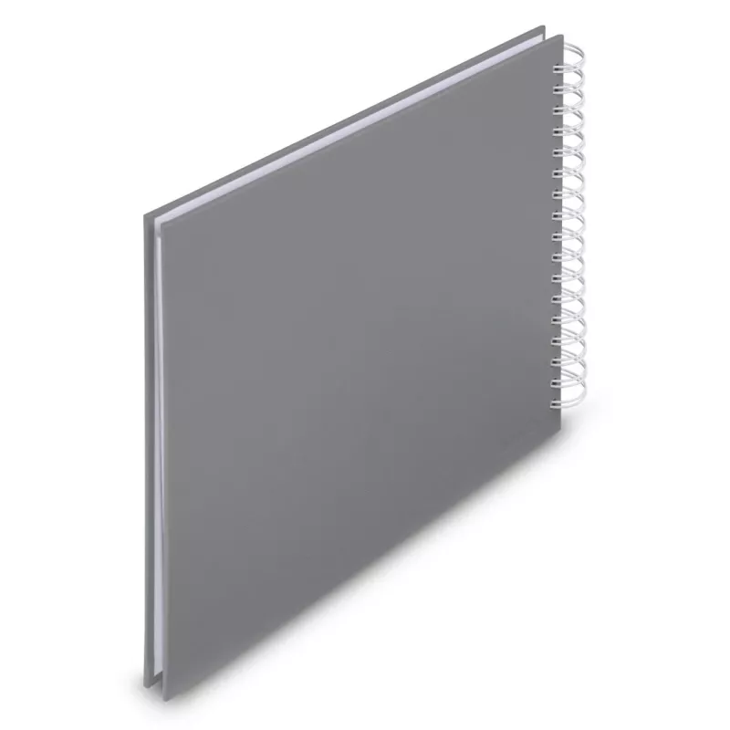 Hama 00009837 Fine Art álbum de fotos de espiral 28x24, 50 páginas blancas, gris piedra