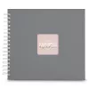 Hama 00009837 Fine Art álbum de fotos de espiral 28x24, 50 páginas blancas, gris piedra
