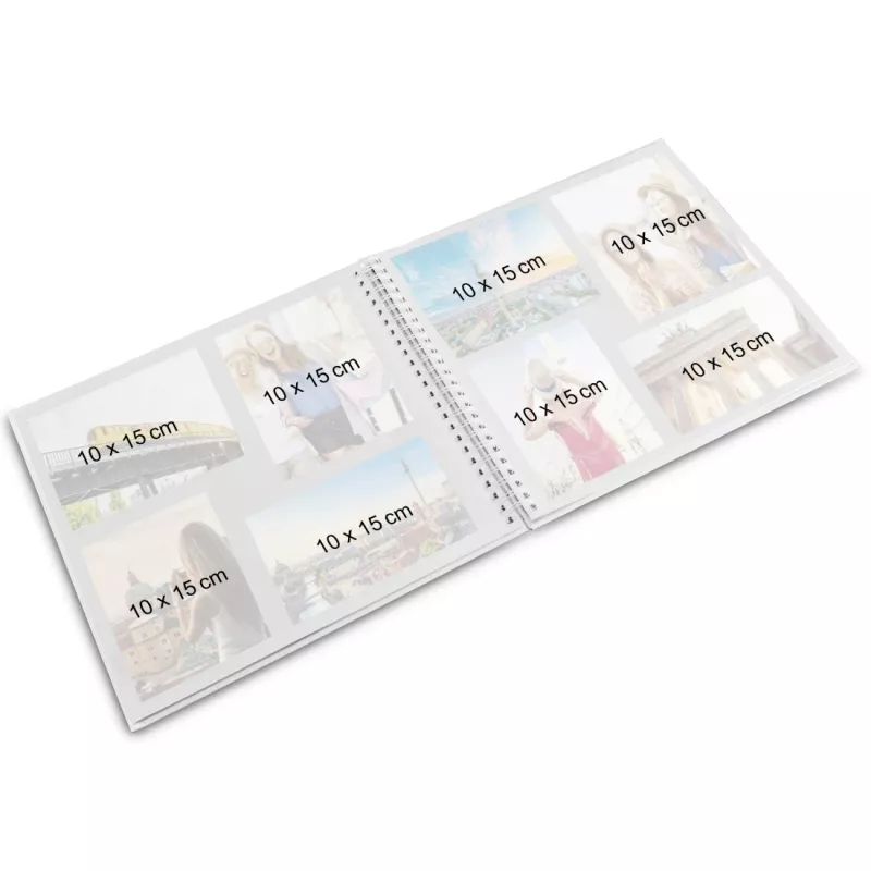 Álbum de fotos Hama Fine Art blanco 300 hojas 10 x 15 cm encuadernación en espiral