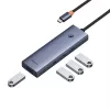 Hub 4en1 Baseus UltraJoy USB-C a USB 3.0 gris cable