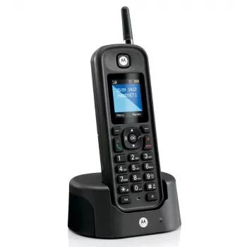 Teléfono DECT Motorola O201 identificación de llamadas negro terminal inalámbrico