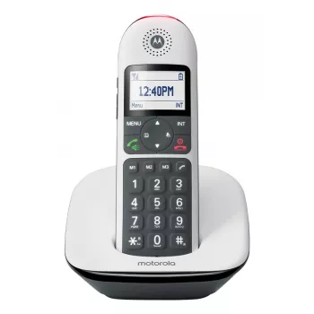 Teléfono inalámbrico MOTOROLA CD5001 blanco DECT 1,8 GHz, un solo terminal