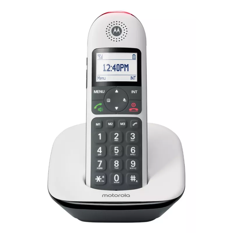 Teléfono inalámbrico MOTOROLA CD5001 blanco DECT 1,8 GHz, un solo terminal