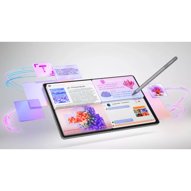 Lenovo Idea Tab Plus ZAG70201SE tableta, 12,1 pulgadas (30,7 cm) IPS, 8 GB RAM, 256 GB, Wi-Fi, Android 15, con lápiz, gris