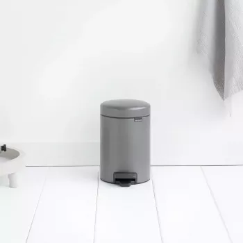 Cubo de basura Brabantia 113246 3 L redondo platino