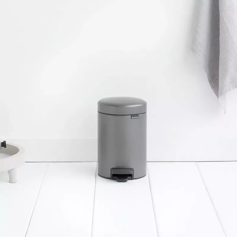 Cubo de basura Brabantia 113246 3 L redondo platino
