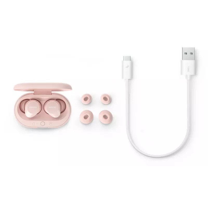 Auriculares Philips TAT1209PK/00 True Wireless Stereo (TWS) in-ear llamadas/música Bluetooth rosa