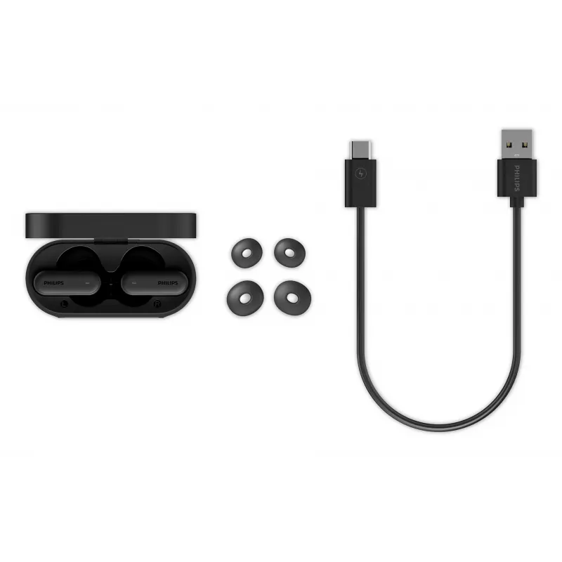 Auriculares Philips TAT6000BK/00 True Wireless Stereo (TWS) Bluetooth in-ear, 20–20000 Hz, 10 m, negro