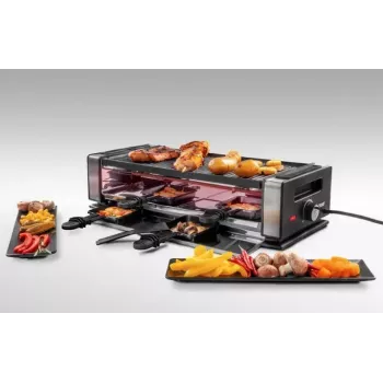 Raclette y parrilla Unold Delice Basic 1200 W 8 personas negro acero inoxidable