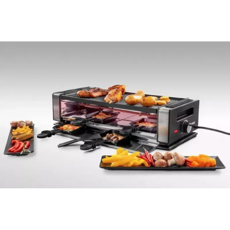 Raclette y parrilla Unold Delice Basic 1200 W 8 personas negro acero inoxidable