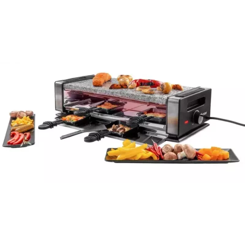 Raclette y parrilla Unold Delice Basic 1200 W 8 personas negro acero inoxidable