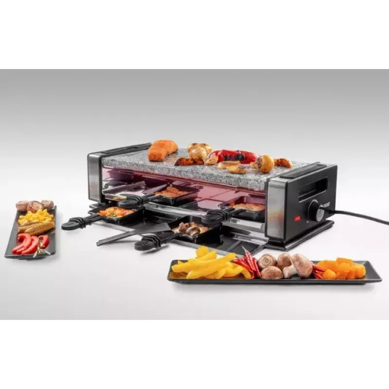 Raclette y parrilla Unold Delice Basic 1200 W 8 personas negro acero inoxidable