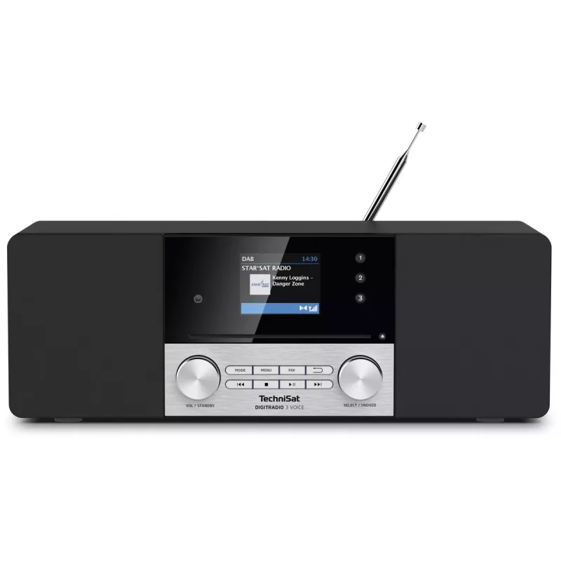 Radio digital TechniSat DIGITRADIO 3 VOICE negro plata
