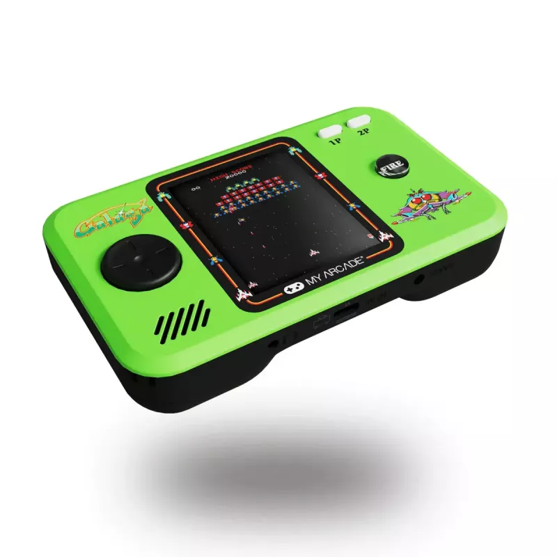 Consola de juegos portátil sin marca My Arcade GALAGA Pocket Player Pro — pantalla de 6,98 cm (2,75 pulgadas), D-Pad, 3,5 mm, USB/pila AA