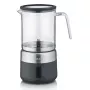Espumador de leche Graef MS802 automático — 600 W, jarra de cristal, acero inoxidable y negro